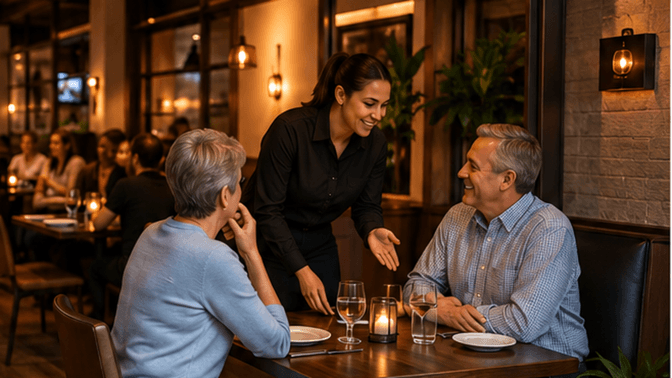 Quieter seating options can help more guests comfortably participate in the dining experience